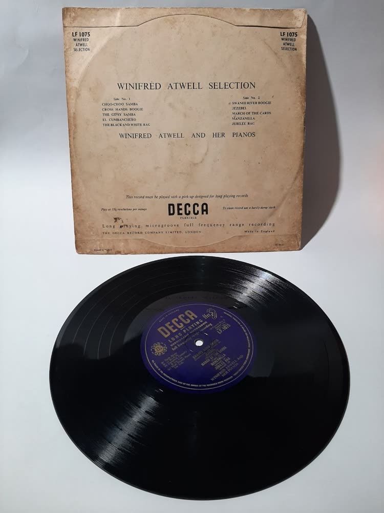 Piringan Hitam Winifred Atwell Selection — Decca Records (7" LP)