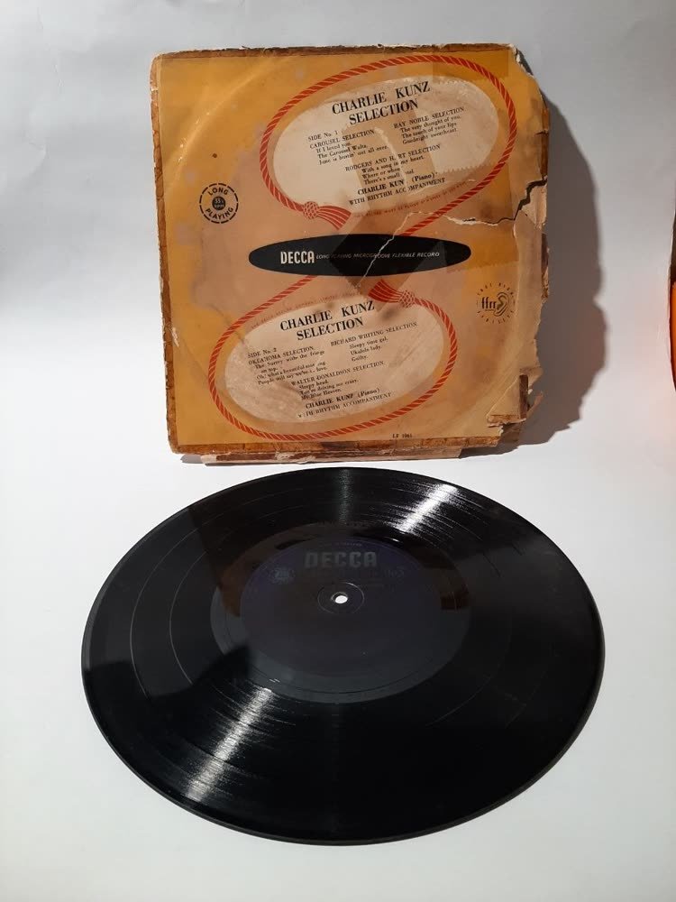 Piringan Hitam Charlie Kunz Selection — Decca Records (7" LP, Made in England)