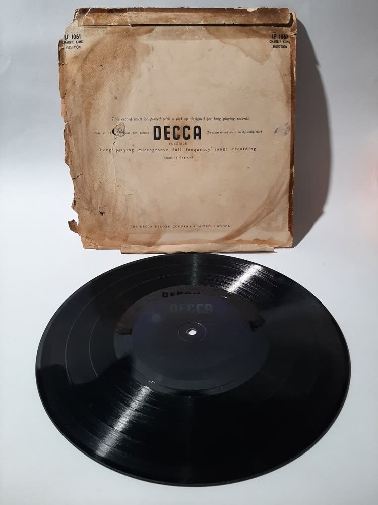Piringan Hitam Charlie Kunz Selection — Decca Records (7" LP, Made in England)