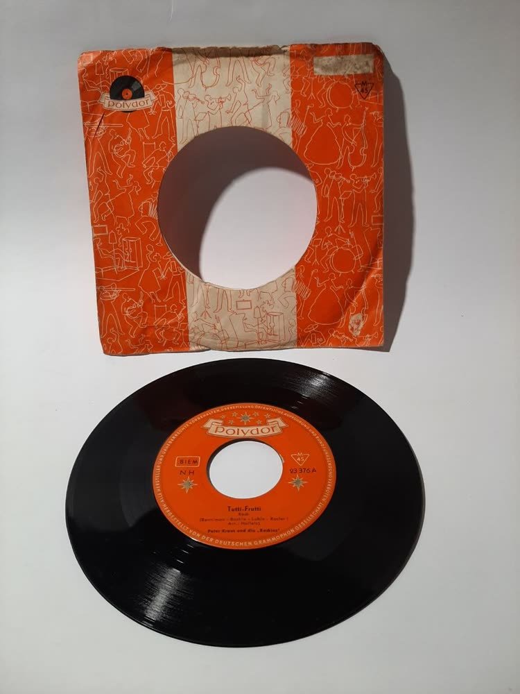 Piringan Hitam Peter Krauss — Die Straße der Vergessenen (Polydor, 45 RPM, Jerman)