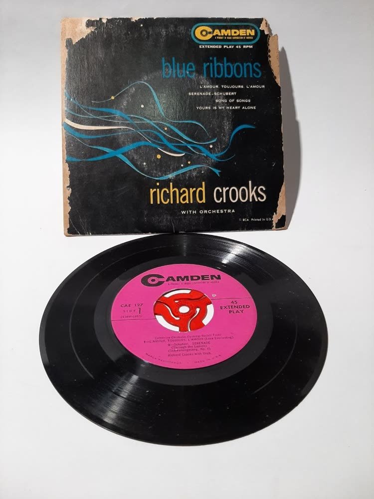 Piringan Hitam Richard Crooks — Blue Ribbons (Camden RCA, Extended Play 45 RPM)