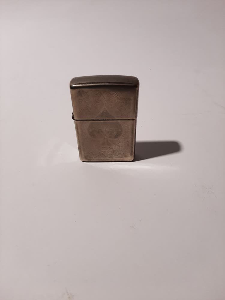 Zippo Silver Ukiran Floral & Spade 1993