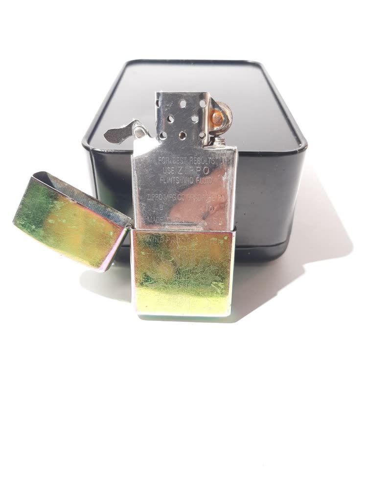Zippo Lighter Green Oil-Slick — Iridescent (2010)