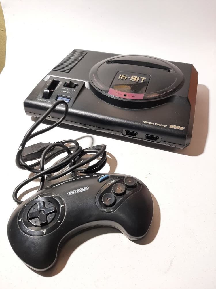 Sega Mega Drive 1 (16-bit) — Konsol Game, Dus Lengkap