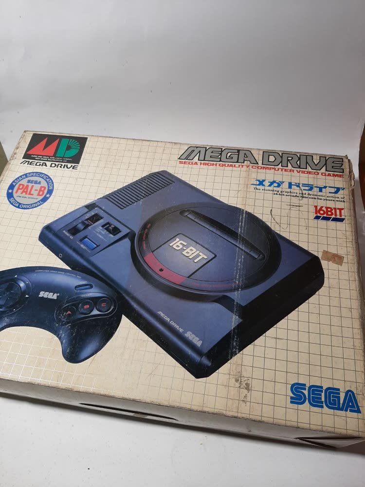 Sega Mega Drive 1 (16-bit) — Konsol Game, Dus Lengkap